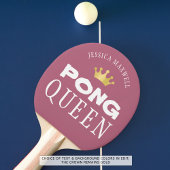 Raquette De Ping Pong PING PONG QUEEN Rose personnalisé modifiable Or