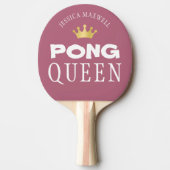 Raquette De Ping Pong PING PONG QUEEN Rose personnalisé modifiable Or (Devant)