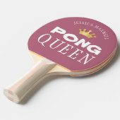 Raquette De Ping Pong PING PONG QUEEN Rose personnalisé modifiable Or (Devant Angle)