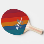 Raquette De Ping Pong Ping Pong Vivid Stripes with monogram and name (Côté)