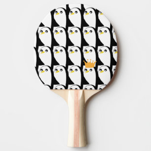 Raquette De Ping Pong Pingouin comique : noir blanc Vintage