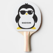 Raquette De Ping Pong Pingouin cool de nom personnalisé (Dos)