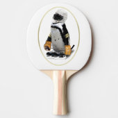Raquette De Ping Pong Pingouin portant un engin de hockey (Devant)