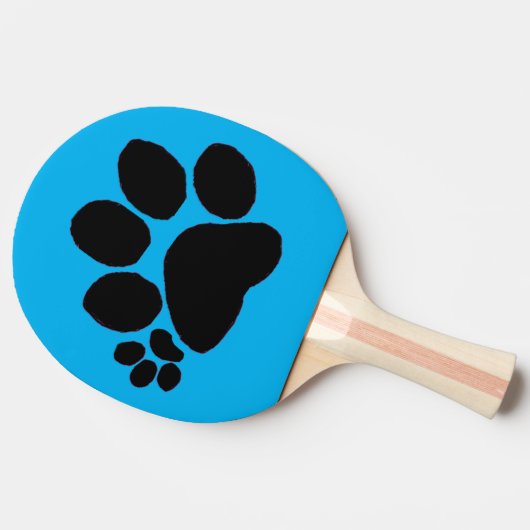 Raquette De Ping Pong Pingpong Paddle - Pawprint Polydactyle droit sur B (Côté)