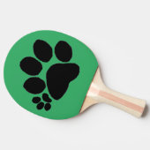 Raquette De Ping Pong Pingpong Paddle - Polydactyle Pawprint sur Vert (Côté)