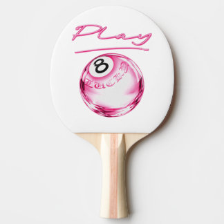 Raquette De Ping Pong Pink 8 Ball Table Tennis Paddle – Cute Y2K Design