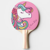 Raquette De Ping Pong Pink Magic Unicorn Gold Parties scintillant person (Dos)