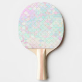 Raquette De Ping Pong Pink Mermaid Gold Parties scintillant Iridescente (Devant)