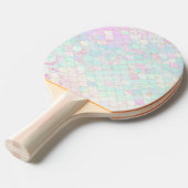 Raquette De Ping Pong Pink Mermaid Gold Parties scintillant Iridescente (Devant Angle)