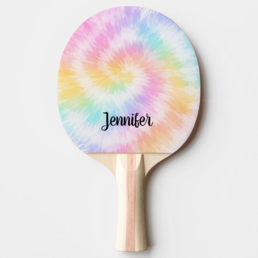 Raquette De Ping Pong Pink Pastel Tie Dye Girly Chic (Devant)