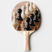 Raquette De Ping Pong Pions sur le tableau d'échecs (Dos)