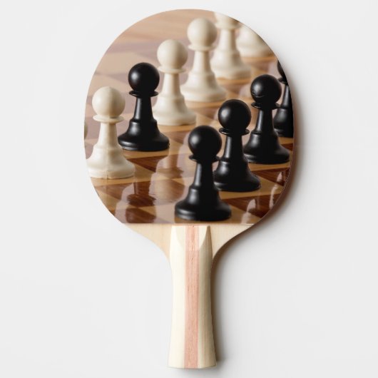 Raquette De Ping Pong Pions sur le tableau d'échecs (Dos)