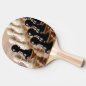 Raquette De Ping Pong Pions sur le tableau d'échecs (Côté)