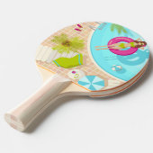 Raquette De Ping Pong Piscine fille en bikini plage d'été (Devant Angle)
