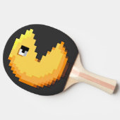 Raquette De Ping Pong  pixel art fanart tribute PacMan jaune noir (Côté)