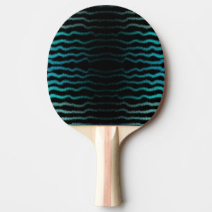 Raquette De Ping Pong Plage côtière Salé Vagues Turquoise Art Abstrait