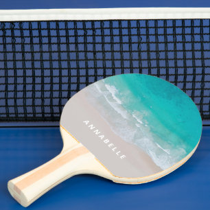 Raquette De Ping Pong plage de sable tropical océan chaude tumeur modern
