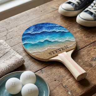 Raquette De Ping Pong Plage Faux Résine Époxy Côtière