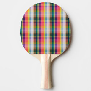 Raquette De Ping Pong Plaid écossais abstrait