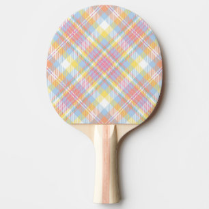 Raquette De Ping Pong Plaid en pastel de rayure
