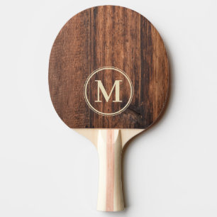 Raquette De Ping Pong Planche à Découper Usée Monogramme