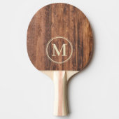 Raquette De Ping Pong Planche à Découper Usée Monogramme (Devant)