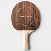 Raquette De Ping Pong Planche à Découper Usée Nom dans Cercle Dessiné (Dos)