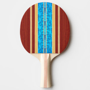 Raquette De Ping Pong Planche de surf en bois de Faux de Tiki Hawiian