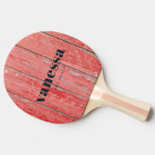 Raquette De Ping Pong Planches de Grange Rouges Nom Classique Moderne Mi (Côté)