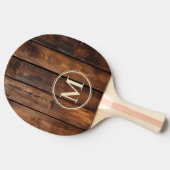 Raquette De Ping Pong Planches de monogramme de tache de lustre (Côté)