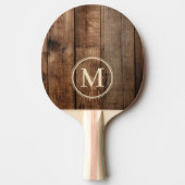 Raquette De Ping Pong Planches de plancher de grange monogramme (Devant)