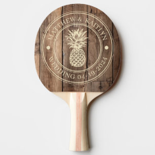 Raquette De Ping Pong Planches de plancher de grange Noms de mariage Ana
