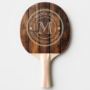 Raquette De Ping Pong Planches de teinture de gloss Monogramme de mariag