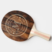 Raquette De Ping Pong Planches de teinture de gloss Monogramme de mariag (Côté)