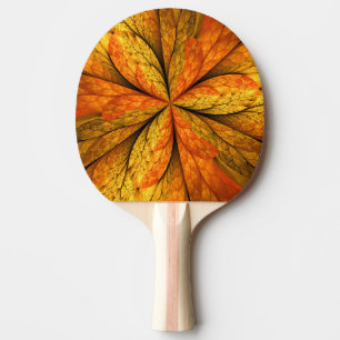 Raquette De Ping Pong Plante d'automne, feuille d'art fractal abstrait m