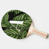 Raquette De Ping Pong Plante de feuille tropicale moderne Imprimer Monog (Côté)