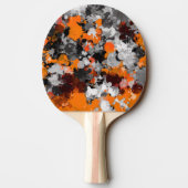 Raquette De Ping Pong Plat de peinture orange et gris (Dos)