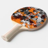 Raquette De Ping Pong Plat de peinture orange et gris (Devant Angle)