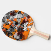 Raquette De Ping Pong Plat de peinture orange et gris (Côté)