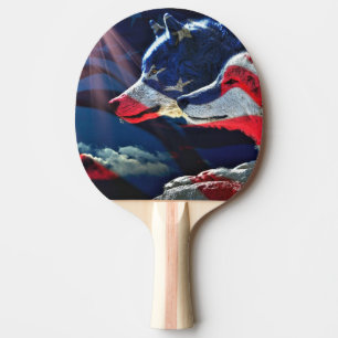 Raquette De Ping Pong Pleine lune Wolf Wolf