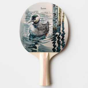 Raquette De Ping Pong Plongeon élégant sur le lac - Texte personnalisé