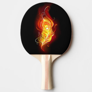 Raquette De Ping Pong Plume de paon de feu