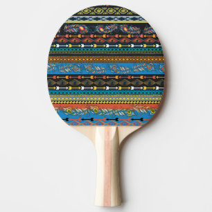 Raquette De Ping Pong Plumes ethniques : Broderie Boho Chic