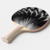 Raquette De Ping Pong Plumes noires et blanches (Devant Angle)