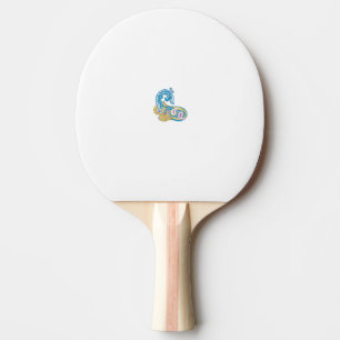 Raquette De Ping Pong Point, Sherpa Blue, Design de sable doré