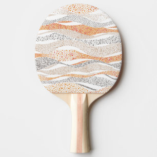 Raquette De Ping Pong Pointillisme Wavy Polka : Doux Doux Textile