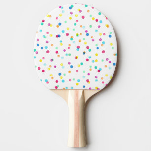 Raquette De Ping Pong Points Aquarelle Lumineux : Motif transparent.