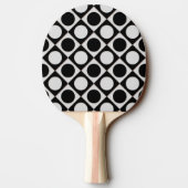 Raquette De Ping Pong Points & Carrés / noir blanc + vos idées (Dos)