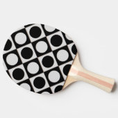Raquette De Ping Pong Points & Carrés / noir blanc + vos idées (Côté)