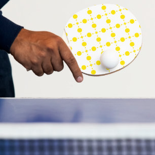 Raquette De Ping Pong Points jaunes, Motif à pois, Points, Pointillé